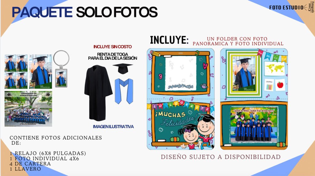 PAQUETE SOLO FOTOS $450