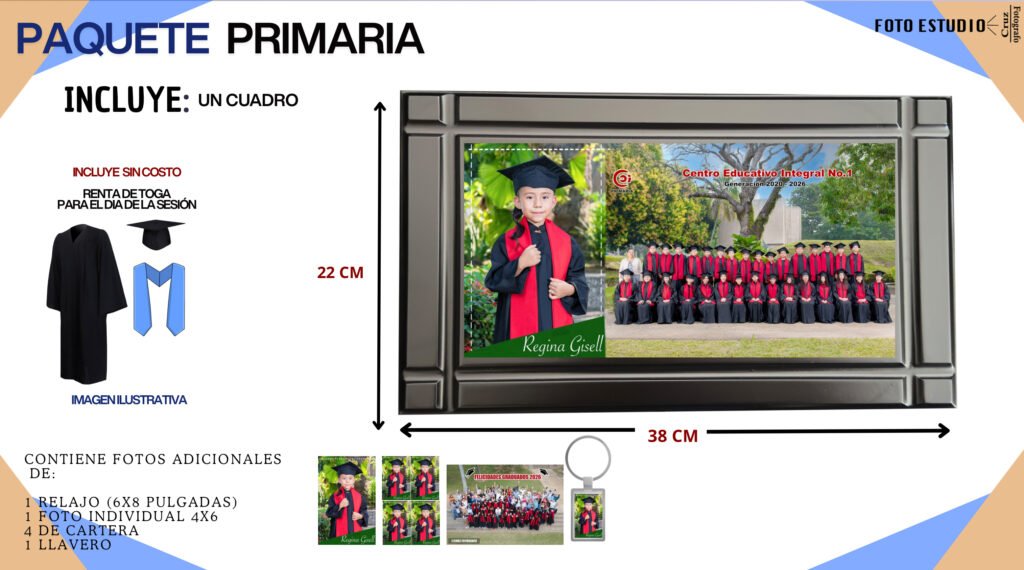 Paquete de graduación Primaria - Cruz Foto Estudio
