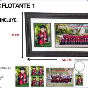Cuadro flotante de graduación 29 x 56 cm – Cruz Foto Estudio
