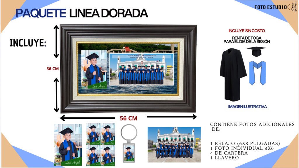 CUADRO LINEA DORADA  $790